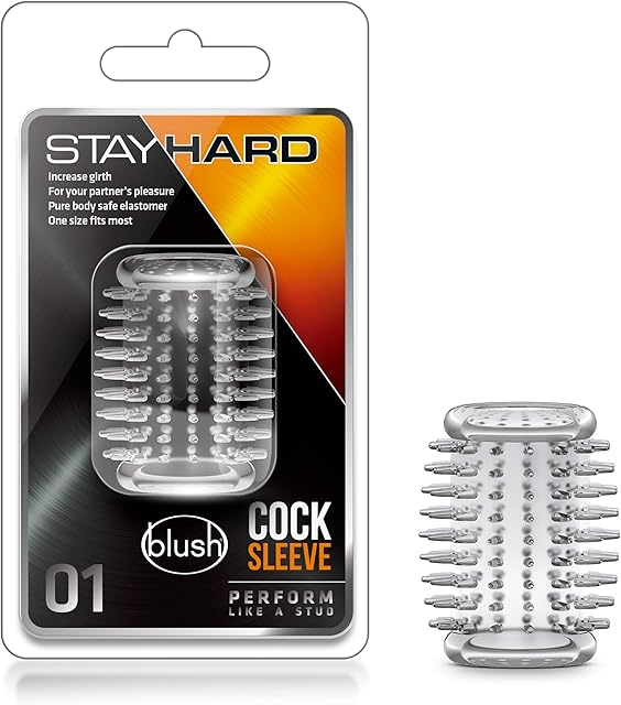 Blush Sex Toys for Men - Stay Hard Cock Ring Sleeve 01 - Soft Ticklers Penis Ring for Enhance Erection & Girth - Slide It On Penis, Vibrator, Dildo - Stack, Mix, Match to Create Unique Sensations