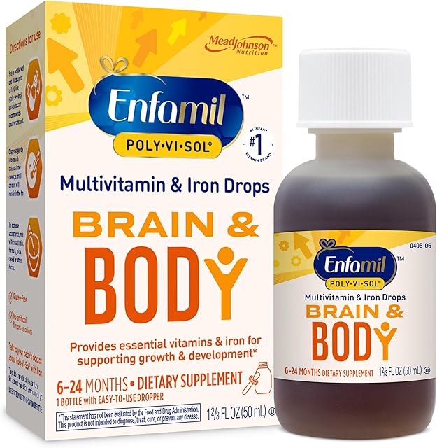 Enfamil Poly-Vi-Sol with Iron Liquid Multivitamin Drops, Supports Growth & Development*, 50mL Bottle?