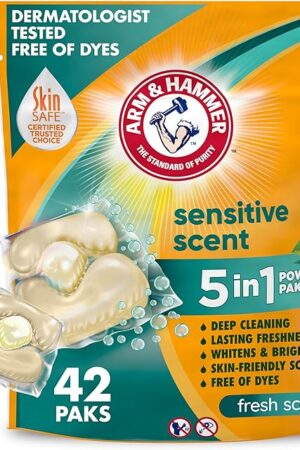 Arm & Hammer Sensitive Fresh Scent 5-IN-1 Power Paks, 42 count