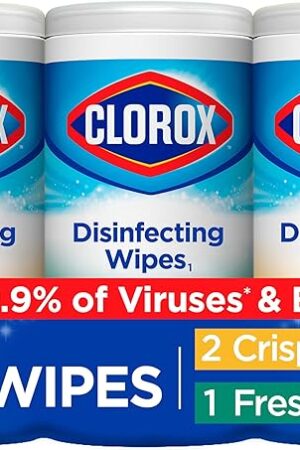 Clorox Disinfecting Wipes Value Pack, Household Essentials, 75 Count, Pack of 3 (Package May Vary)