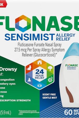 Flonase Sensimist Allergy Relief Nasal Spray for Non-Drowsy, 24-Hour Multi-Symptom Allergy Relief ? 60 Sprays