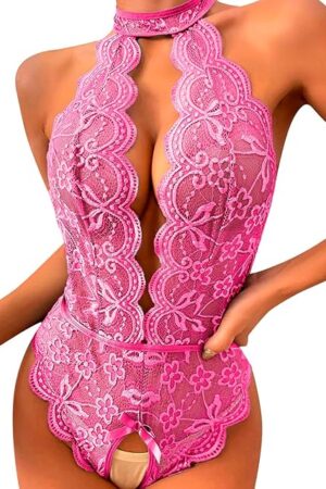Women's Plus Size Floral Lace Spaghetti Strap Corset Lingerie Hollow Underwear Bra Bandage Push Sexy Up