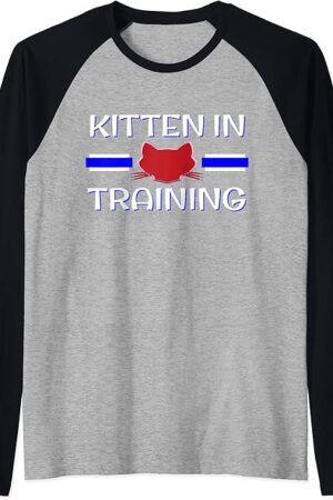 Kinky BDSM Kitten In Training, Kitty Pet Play Fetish Gift Raglan Baseball Tee