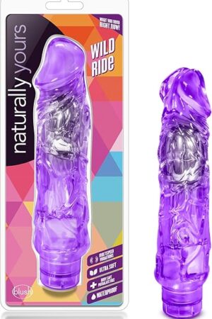 Blush Naturally Yours Wild Ride 925? Long Realistic Vibrating Dildo - Multi-Speed Powerful Vibrator, IPX7 Waterproof, Clit G-Spot Vaginal Play - Adult Sex Toy Cock for Women, Men & Couples - (Purple)