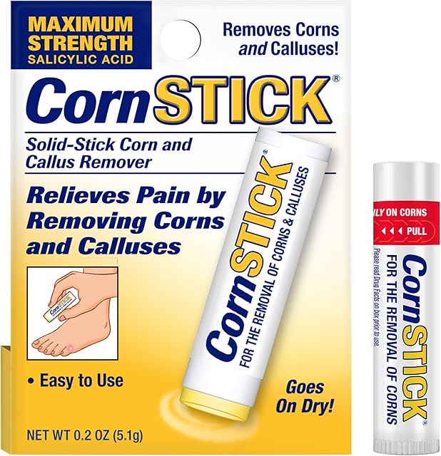 CornStick Maximum Strength Salicylic Acid Solid-Stick Corn and Callus Remover 02 Oz