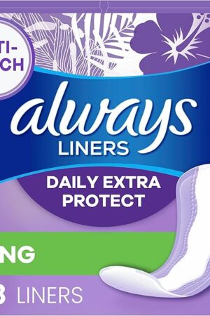 Always Anti-Bunch Xtra Protection Daily Liners Long Unscented, Anti Bunch Helps You Feel Comfortable, 108 Count (Packaging May Vary)