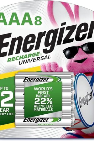 Energizer Recharge Universal Rechargeable AAA Batteries (8 Pack), Triple A Batteries