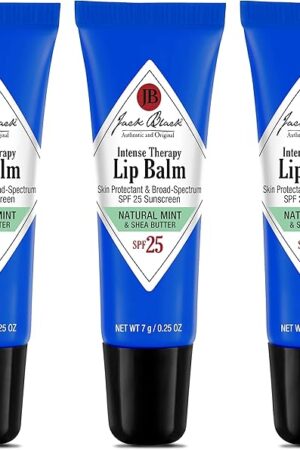 Jack Black Intense Therapy Lip Balm - Jack Black Lip Balm SPF 25 Sunscreen, SPF Lip Balm for Chapped Lips, Lip Sunscreen, Lip SPF, Lip Moisturizer for Dry Lips, Lip Balm with SPF, Lip Protection