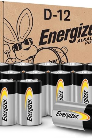 Energizer Alkaline Power D Batteries 12 Count (Pack of 1), Long-Lasting Alkaline Size D Batteries