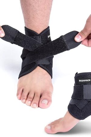 Bodyprox Ankle Support Brace, Breathable Neoprene Sleeve, Adjustable Wrap! (1 Pack)