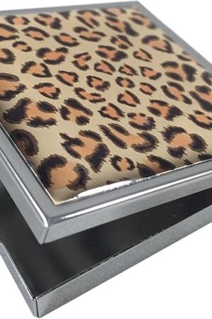 Leopard Print Condom Carrying Case for Pocket, Purse,or Travel - Discreetly Holds and Protects Two Condoms