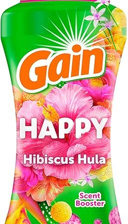 Gain Scent Booster Beads, In-Wash Laundry Scent Beads for Long-Lasting Freshness and Odor Protection, Happy Scent for an Enhanced Laundry Experience, 24 Oz (Packaging May Vary)