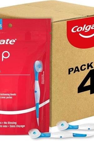 Colgate Max Fresh Wisp Disposable Mini Travel Toothbrushes, Peppermint, 24 Count (Pack of 4)