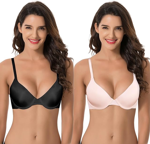 Women's Plus Size Padded Underwire Convertible Full Coverage Bra