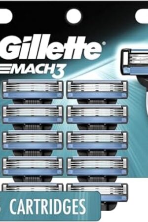 Gillette Mach3 Razor Blades for Men, 3-Blade Razor Refills, 15 Count