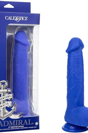 CalExotics Admiral 8" Vibrating Captain Realistic Dildo, Rechargeable Vibrator - SE-6018-20-3