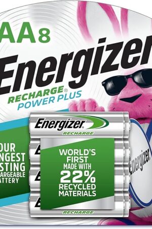 Energizer Power Plus Rechargeable AA Batteries (8 Pack), Double A Batteries