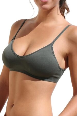 Women's Bralette Wireless Padded Bra Top Sexy Everyday Basic Deep V-Neck
