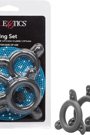 CalExotics Pro Series Silicone Cock Ring Set, Black (43062)