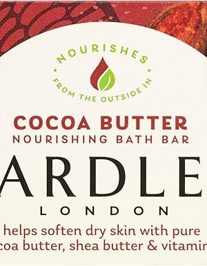 Yardley London Nourishing Bath Soap Bar Cocoa Butter, Helps Soften Dry Skin with Pure Cocoa Butter, Shea Butter & Vitamin E, 4.0 oz Bath Bar, 1 Soap Bar