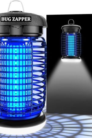 Bug Zapper Outdoor, Mosquito Zapper with LED Light, Fly Zapper Outdoor Indoor, Insect Zapper Electric Fly Traps, Plug in Mosquito Killer for Patio Yard
