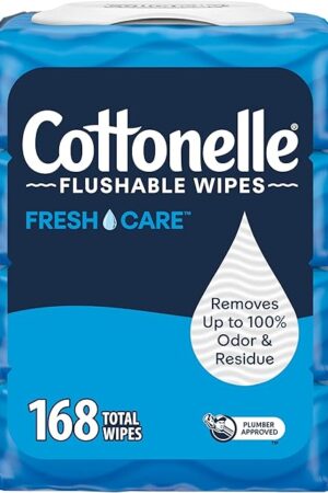 Cottonelle Fresh Care Flushable Wet Wipes, Adult Wet Wipes, 4 Flip-Top Packs, 42 Wipes Per Pack (168 Total Wipes), Packaging May Vary