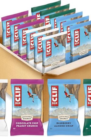 CLIF BAR - Variety Pack - 4 Flavors - Made with Organic Oats - Energy Bars - Non-GMO - Plant Based Protein Bars (12 Pack)