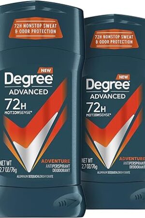 Degree Men Antiperspirant Deodorant Adventure Freshness and Odor Protection Deodorant for Men 27 Oz, (Pack of 4) Woodsy, Stick