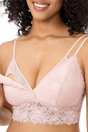 Women's Plus Size Nursing Bra Lace Bralette Wireless Padded Maternity Breastfeeding Bras