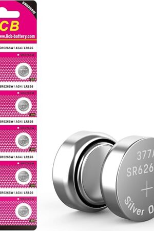 LiCB 10 Pack SR626SW 377 Watch Battery,Long-Lasting & Leak-Proof,High Capacity Silver Oxide 155V Button Cell Batteries for Watch