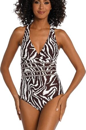 Women's Multi Strap Cross Back One Piece Swimsuit
