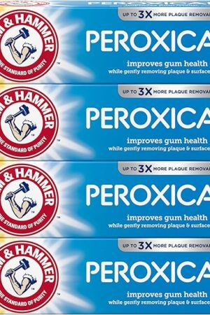 ARM & HAMMER Peroxicare Toothpaste for Gum Health, Baking Soda Toothpaste, Clean Mint, 60 oz (Pack of 4