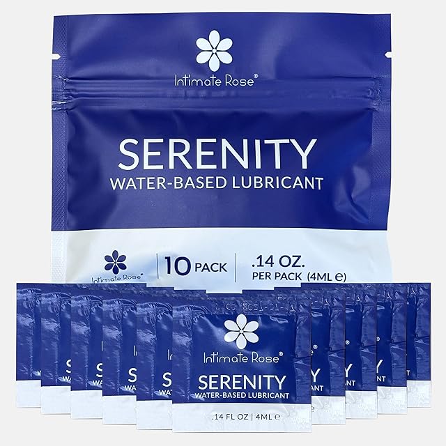 Water-Based Lubricant Travel Pack ? 10 Single-Use Sachets, Long-Lasting Personal Lube for Men Women Couples - Non-Staining, Perfect for On-The-Go Comfort