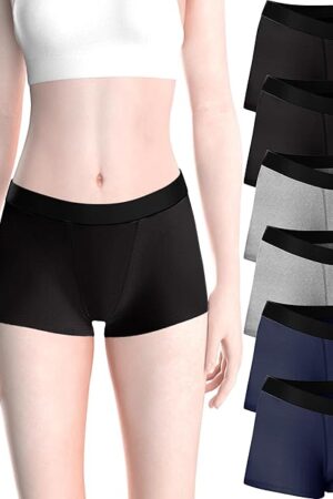Women's 6 Pack Modern Active Buttery Soft Boy Short Boxer Brief Panties