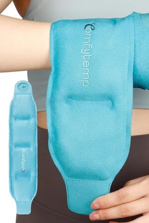 Comfytemp Wrist Ice Pack Wrap for Carpal Tunnel Relief, 2 Gel Packs, FSA HSA Eligible, Hot Cold Compression Brace for Hand Injuries Reusable, Achilles Tendonitis, Tenosynovitis, Men Women Surgery Gift