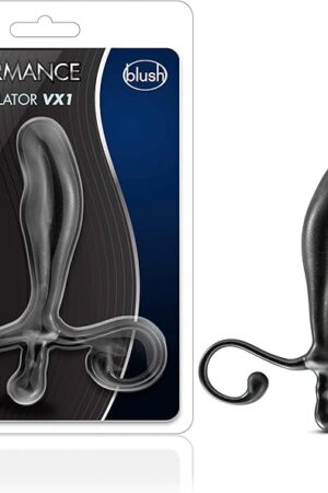 Blush Novelties Sex Toys - Prostimulator VX1 Prostate Massager - 5 Inch P-Spot Anal Plug for Intense Orgasm - Designed for Hands-Free Play - Advanced Butt Plug for Men, Women, Couples - Black