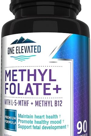Double Strength & Most Bioactive Methyl Folate! Uniquely Formulated with Highest Pharmaceutical Grade Methylcobalamin (B12), Niacin, B1, B2 B6 Works Synergistically for Max Results-3 Month Supply