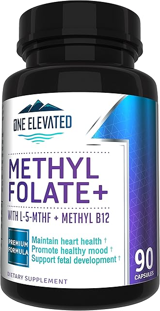 Double Strength & Most Bioactive Methyl Folate! Uniquely Formulated with Highest Pharmaceutical Grade Methylcobalamin (B12), Niacin, B1, B2 B6 Works Synergistically for Max Results-3 Month Supply