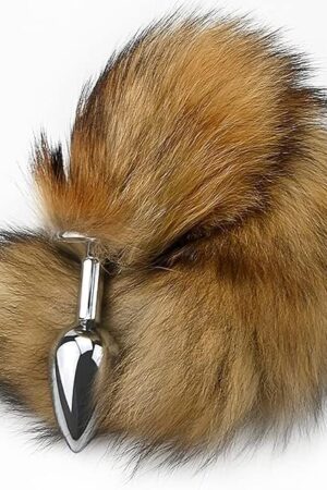 Butt Plug Tail Anal Sex Toys, Anal Butt Plug Faux Fur Tail Toys Stainless Steel But Plug Butt Toys Sex Toys for Women Cosplay Adult Sex Toys for Women Men (C-Brown)