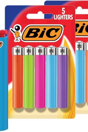 BIC Maxi Pocket Lighters, Dependable and Long-Lasting, Assorted Colors, 10-Pack (Colors May Vary)
