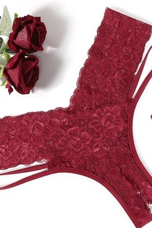 Women Lace Panties Sexy Underwear Briefs Thongs V-Shape Waistband Tanga Sexy Cheeky Panties