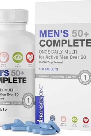 Bronson ONE Daily Mens 50+ Complete Multivitamin Multimineral, 180 Tablets