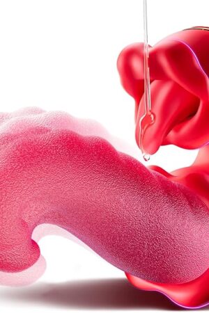 Adult Sex Toys for Women ? 4-in-1 Vibrator with Tongue Thrusting Dildos, G Spot Dildo & 10 Clitoral Licking Modes, Rose Sex Toy for Female Pleasure & Couple Games