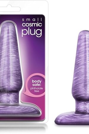 Blush Novelties B Yours Cosmic Plug - 4 Inch Soft Beginner Small Tapered Slim Anal Butt Plug - Easy to Insert - Narrow Base for Comfort - Adult Sex Toys for Women Men - Non Porous Body Safe - Purple