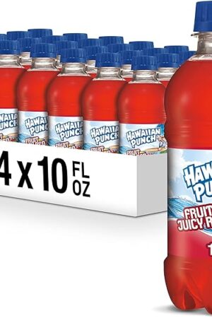 Hawaiian Punch Fruit Juicy Red Fruit Juice Drink, 10 Fl Oz Bottles, 24 Count (4 Packs Of 6), Ready-to-drink, On-the-go, Caffeine-free, Carbonation-free, Gluten-free, Excellent Source Of Vitamin C