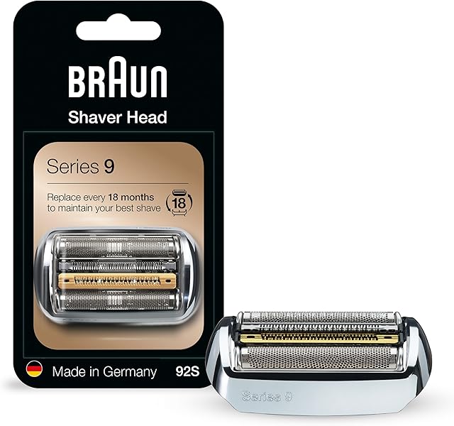 Braun Series 9 Electric Shaver Replacement Head - 92S - Compatible with all Series 9 Electric Razors 9290cc, 9291cc, 9370cc, 9293s, 9385cc, 9390cc, 9330s, 9296cc