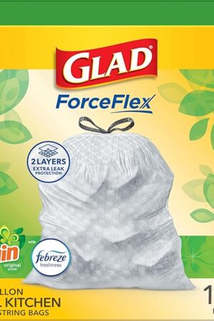 Glad Tall Kitchen Trash Bags 13 Gallon, Gain Original Garbage Bags, Odorshield with Drawstring, 110 Count