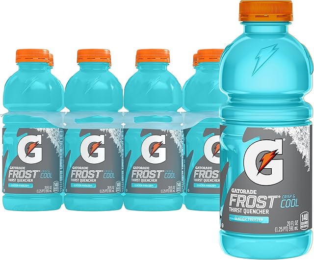 Gatorade Thrist Quencher, Frost Glacier Freeze Sports Drinks, 20 Fl Oz Bottles, 8 Pack