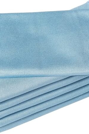 6 Pack Microfiber Glass Cleaning Cloth, 16 Inch X 16 Inch, Lint Free Quickly Clean Window, Glasses, Windshields, Mirrors, and Stainless Steel, Blue