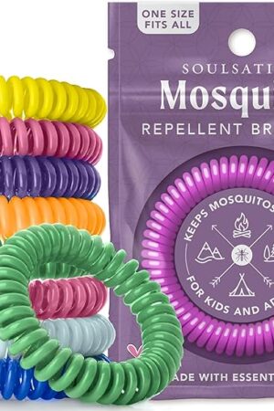 15 Pack Mosquito Repellent Bracelets, DEET-Free for Kids & Adults, Individually Wrapped Bands